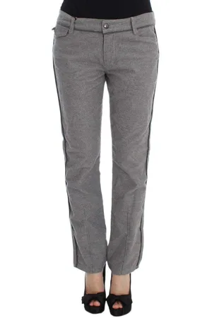 ERMANNO SCERVINO Women Cotton Straight Fit Casual Pants - IT38|XS