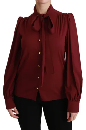 Dolce & Gabbana Long Sleeve Shirt Blouse Silk Top - IT36 | XS
