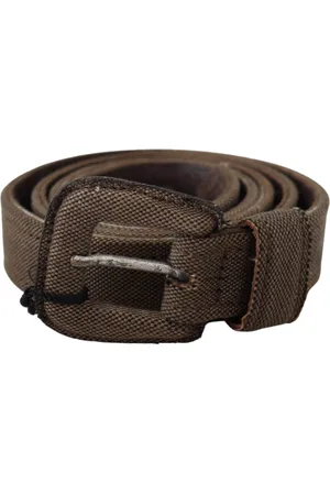Costume National Leather Logo Buckle Waist Belt - 100 cm / 40 Inches