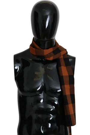 Costume National C’N’C Check Neck Wrap Shawl Scarf