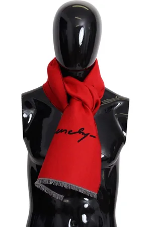 Givenchy Black Wool Unisex Winter Warm Scarf Wrap Shawl