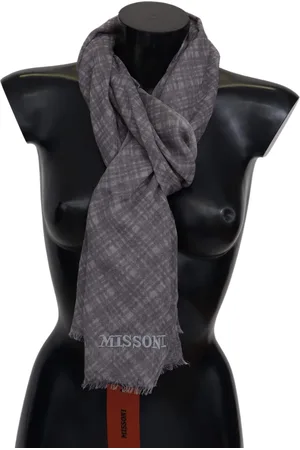 Missoni Plaid Wool Unisex Neck Wrap Scarf
