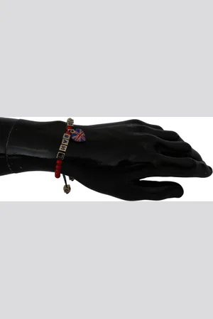 Dolce & Gabbana Blue Beaded DG LOVES LONDON Flag Branded Bracelet