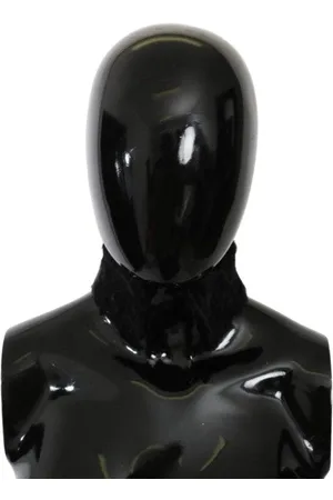 Dolce & Gabbana Fur Neck Collar Wrap Lambskin Scarf