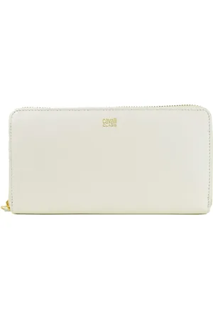 Roberto Cavalli Calf Leather Zip Closure Wallet