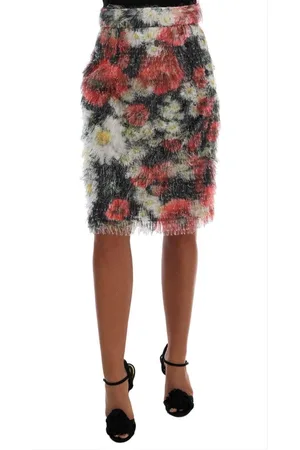 Dolce & Gabbana Floral Patterned Pencil Straight Skirt - IT38|XS