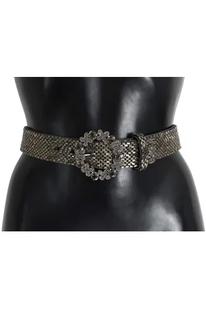 Dolce & Gabbana Crystal Buckle Sequined Waist Belt - 65 cm / 26 Inches