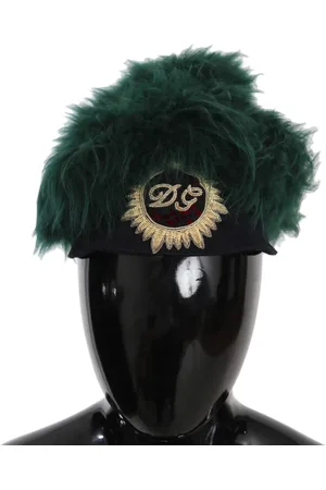 Dolce & Gabbana Fur DG Logo Embroidered Cloche Hat - 56 cm|XS