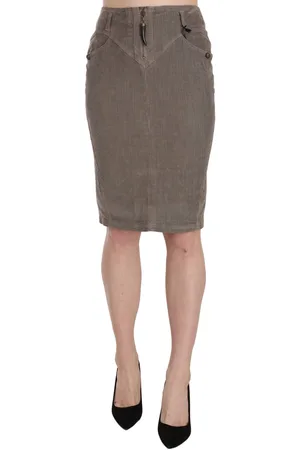 Roberto Cavalli Corduroy Pencil Straight A-Line Skirt - IT40|S