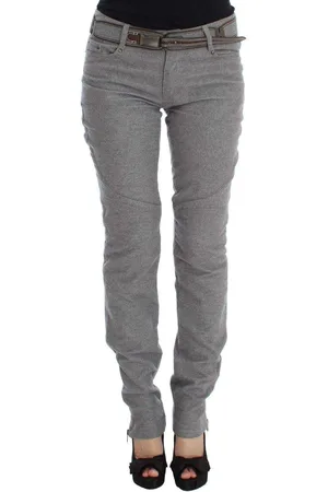 ERMANNO SCERVINO Women Cotton Slim Fit Casual Bootcut Pants - IT46|XL