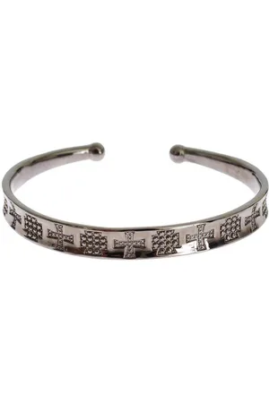 Nialaya Rhodium 925 Bangle Bracelet - S