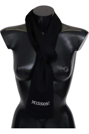 Missoni 100% Wool Unisex Neck Wrap Fringes Logo Scarf