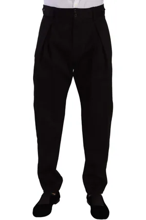 Dolce & Gabbana Cotton High Waist Trouser Dress Pants - IT48 | M