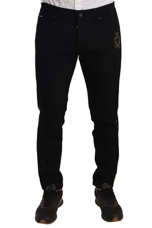 Dolce & Gabbana Skinny Fit Denim Side Band Jeans Pant - IT48 | M