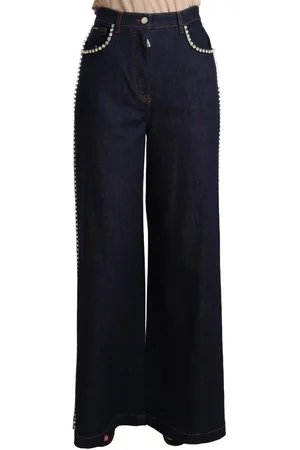 Dolce & Gabbana Dark Crystal Embellished Flare Jeans - IT46 | L