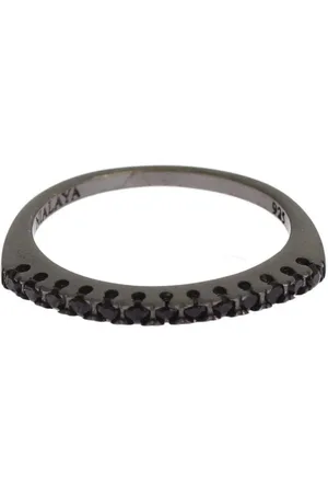Nialaya CZ Rhodium 925 Silver Ring - EU44 | US3