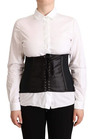 Dolce & Gabbana Corset Belt Stretch Waist Strap Top - IT44|L