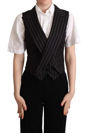 Dolce & Gabbana Brown Leopard Print Waistcoat Vest - IT40|S
