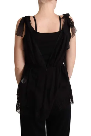 Dolce & Gabbana Silk Lace Trim Camisole Tank Top - IT46|XL
