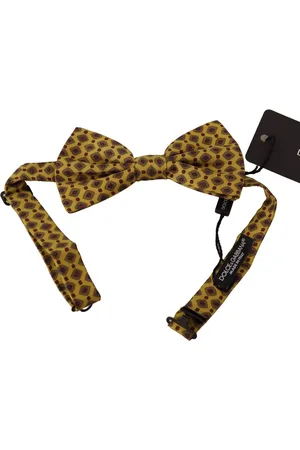 Dolce & Gabbana Patterned Silk Adjustable Neck Papillon Bow Tie