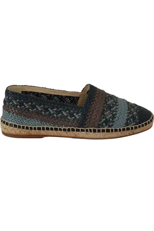 Dolce & Gabbana Gray Slip On Buffalo Espadrille Shoes - EU40/US7