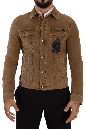 Dolce & Gabbana Corduroy Cotton Logo Embroidery Jacket - IT48 | M