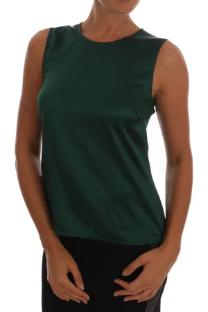 Dolce & Gabbana Silk Sleeveless Round Neck Tank Top - IT40|S