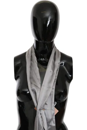 ERMANNO SCERVINO Erno Scervino Metallic Silk Neck Wrap Shawl Scarf