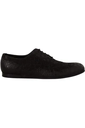 Dolce & Gabbana Caiman Leather Oxford Shoes - EU44/US11
