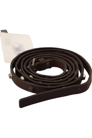 Costume National Leather Silver Tone Buckle Belt - 85 cm / 34 Inches