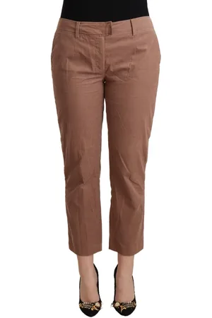 Costume National Cotton Tapered Cropped Pants - IT38|XS