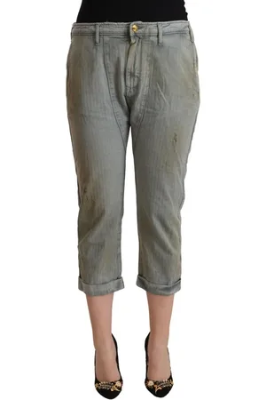 Cycle 100% Cotton Mid Waist Skinny Cropped Pants - W26