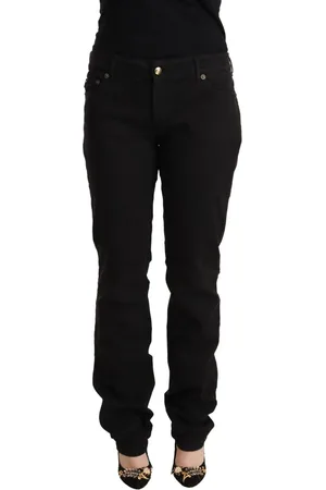 Roberto Cavalli Mid Waist Denim Cotton Skinny Jeans - IT36|XXS