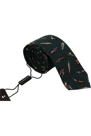 Dolce & Gabbana Bottle Fantasy Print Silk Adjustable Accessory Tie