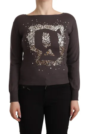 John Galliano Wool Sequined Long Sleeves Pullover Sweater - IT36|XXS