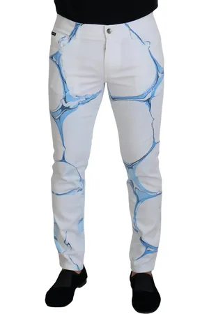 Dolce & Gabbana White Denim Cotton Jeans Stretch Skinny Fit Pant - IT44 | XS