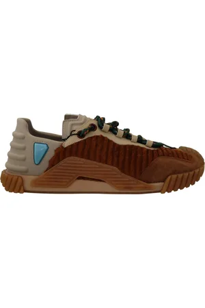 Dolce & Gabbana Beige Fabric Lace Up NS1 Shoes - EU46 /US13