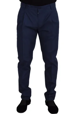 Dolce & Gabbana Cotton Silk Trousers Chinos Pants - IT50 | L