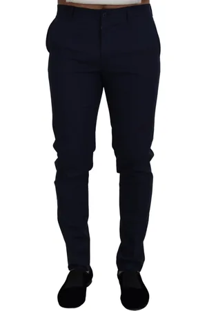 Dolce & Gabbana Linen Cotton Slim Trousers Chinos Pants - IT44 | S