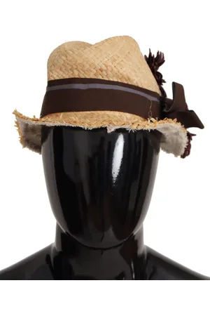 Dolce & Gabbana Ribbon Floral Embellished Straw Hat - 58 cm|M