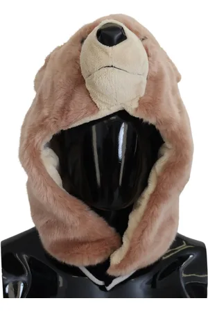 Dolce & Gabbana Bear Fur Whole Head Cap One Size Polyester Hat