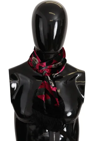 Dolce & Gabbana DG Logo Print Mens Shawl Wrap Fringe Scarf