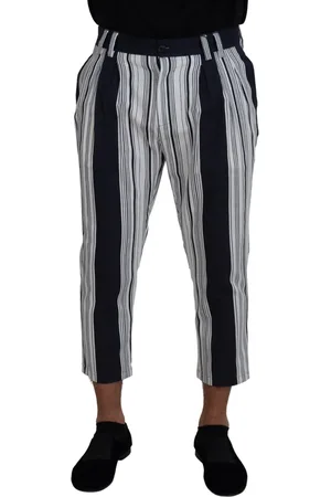 Dolce & Gabbana Cotton Striped Cropped Pants - IT46 | S
