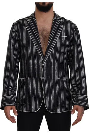 Dolce & Gabbana Striped Silk Pajama Shirt Jacket - IT3 | XS