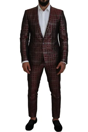 Dolce & Gabbana Silver GOLD Slim Fit Suit - IT50 | L