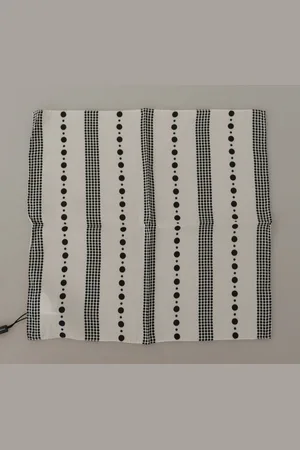 Dolce & Gabbana Dotted Stripes Square Handkerchief Viscose Scarf