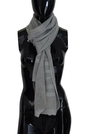 John Galliano Logo Knitted Neck Wrap Shawl Foulard Scarf