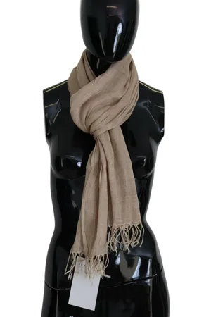 Costume National Cotton Shawl Foulard Fringe Scarf