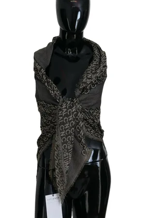 Costume National Logo Knit Neck Wrap Shawl Scarf
