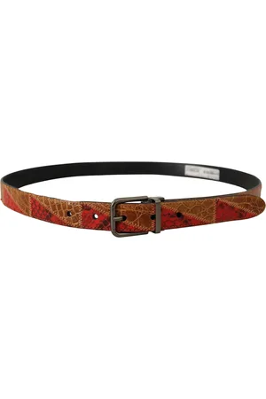 Dolce & Gabbana Exotic Vintage Chrome Buckle Belt - 90 cm / 36 Inches